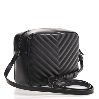 Saint Laurent Calfskin Matelasse Monogram Lou Camera Bag Black 3 of 8