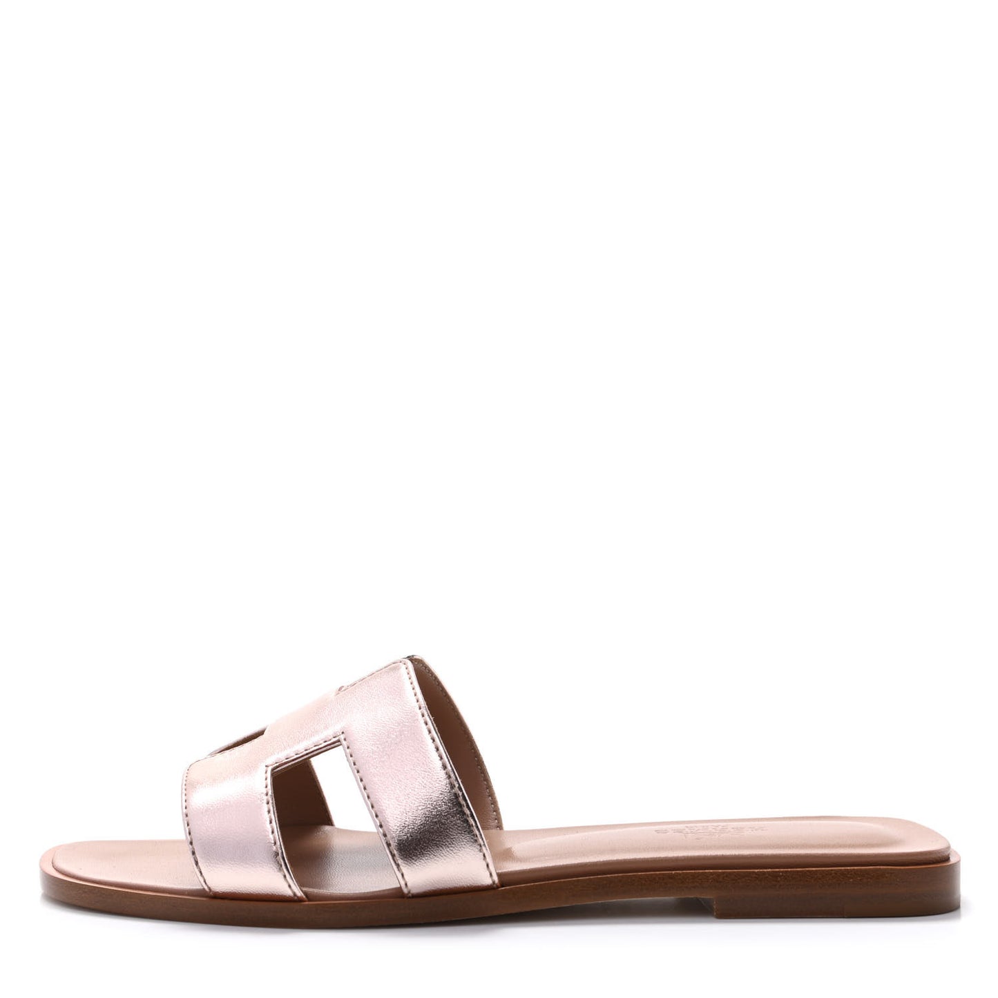 Metallic Nappa Oran Sandals 37 Rose Dore
