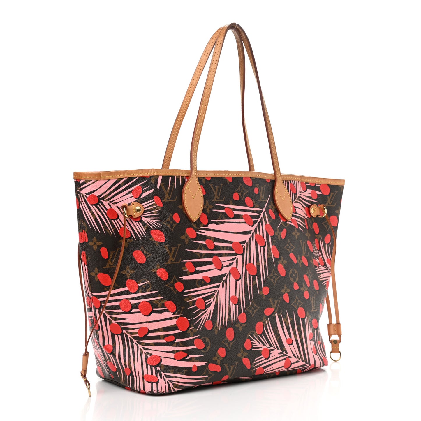 Monogram Jungle Dots Neo Neverfull MM Sugar Pink Poppy