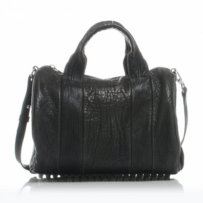 Alexander Wang Leather Rocco Duffel Charcoal w Silver Hardware 1 of 6