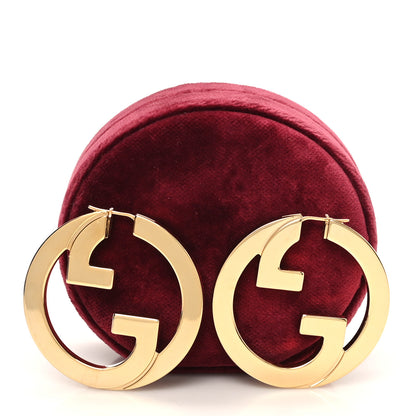 Gucci Metal Blondie Hoop Earrings Gold 5 of 5