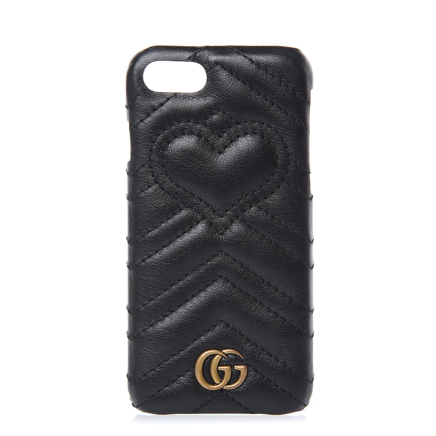 Calfskin Matelasse Marmont iPhone 7 Case Black