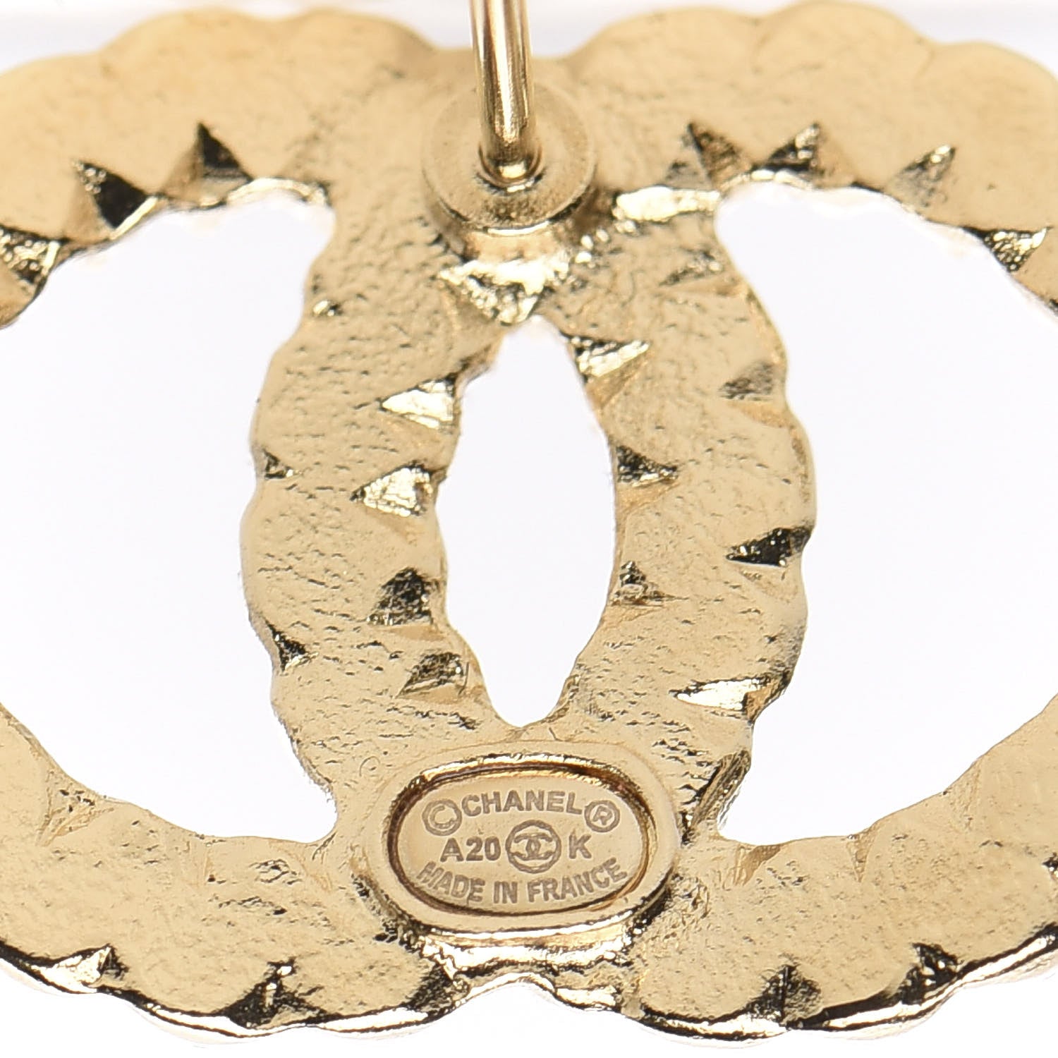 Chanel Resin Pearl Crystal CC Earrings Gold Black 4 of 5