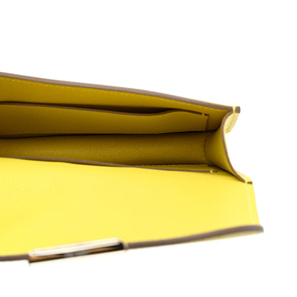 Hermes Evercolor Constance Slim Wallet Lime 6 of 8