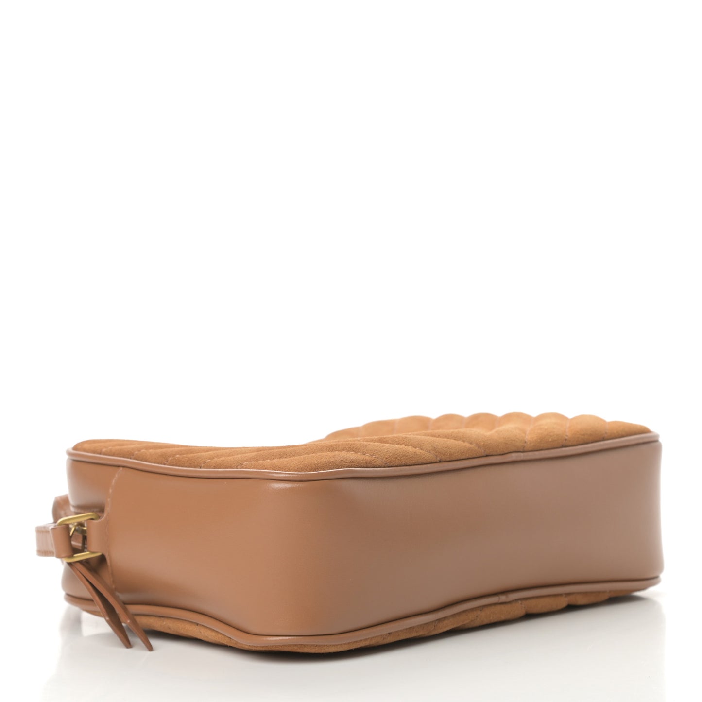 Suede Matelasse Monogram Lou Camera Bag Cinnamon