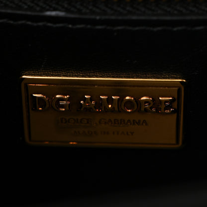 Dolce & Gabbana Smooth Calfskin Small DG Amore Top Handle Bag Black 6 of 9
