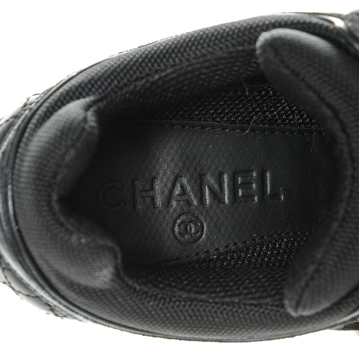 Suede Calfskin CC Sneakers 36 Black