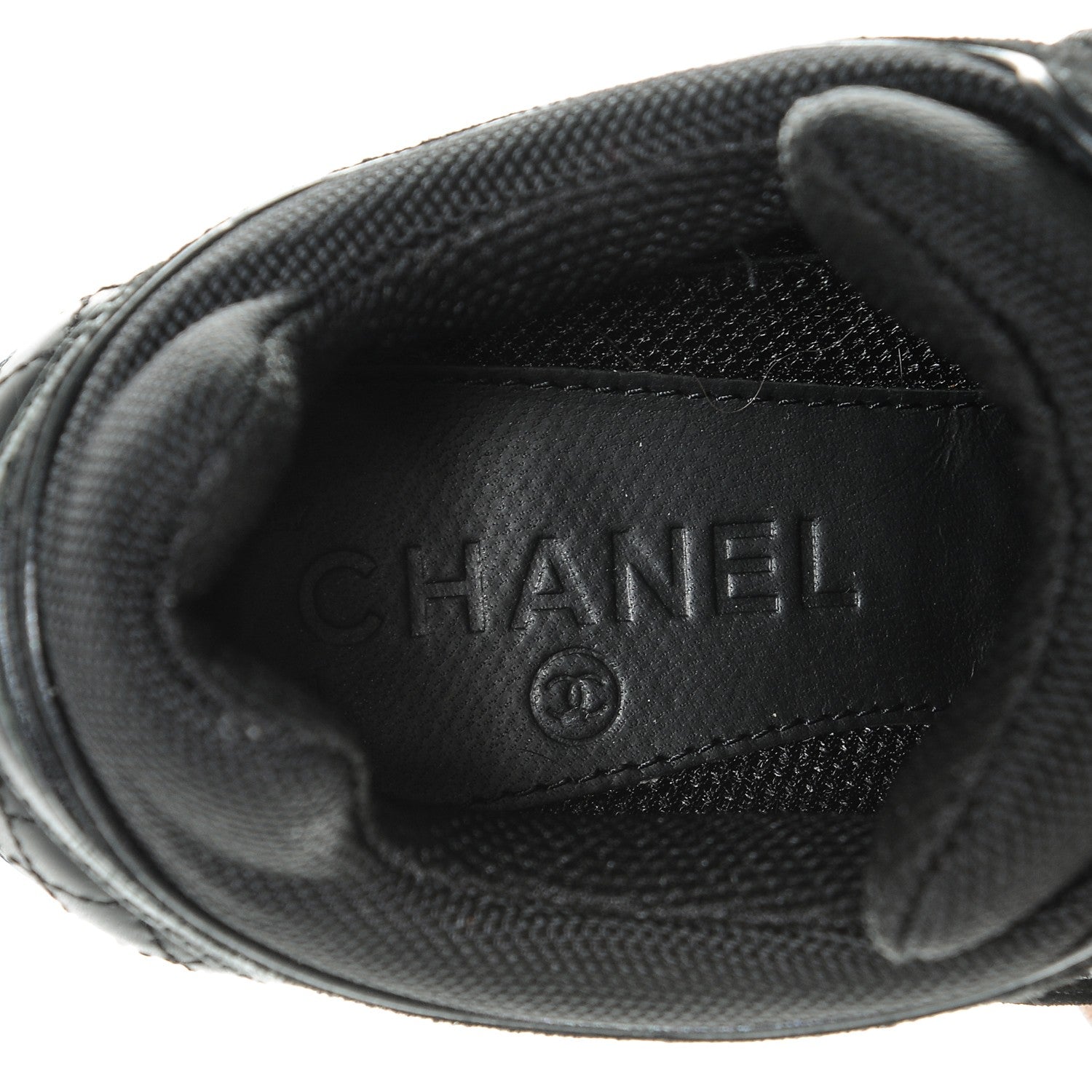 Chanel Suede Calfskin CC Sneakers 36 Black 6 of 8