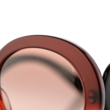 Prada Round Baroque Sunglasses SPR 27N Burgundy 8 of 9