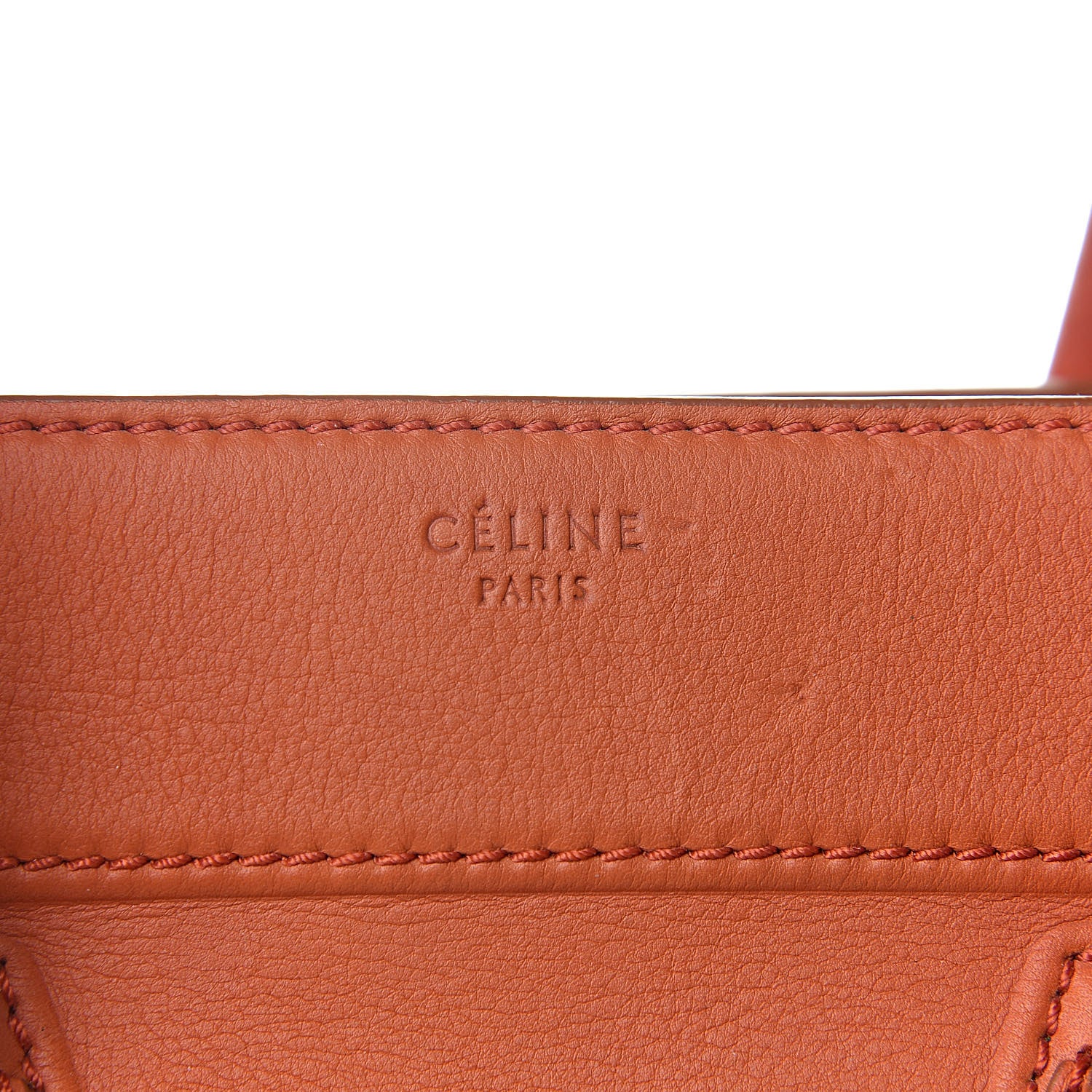 Celine Supple Calfskin Medium Phantom Luggage Orange 15 of 16