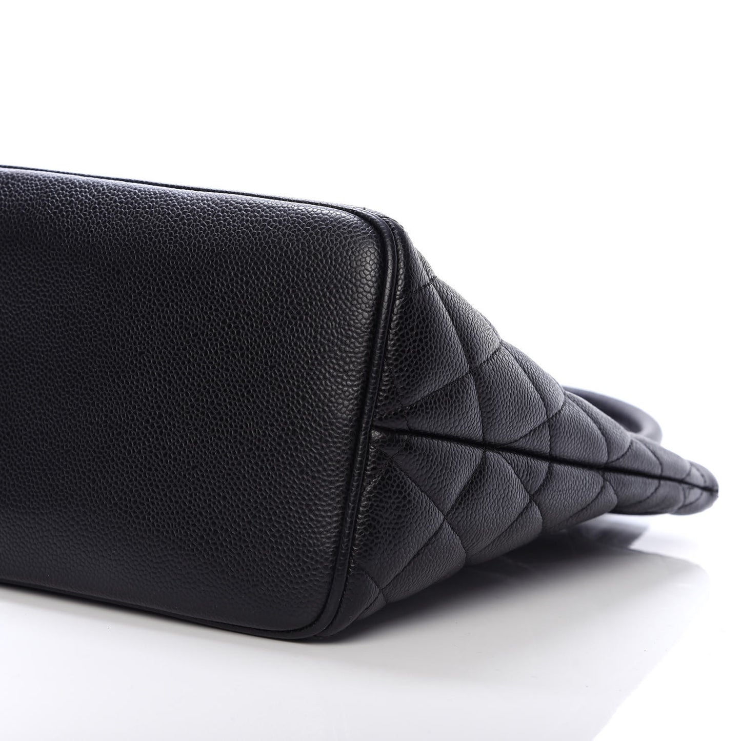Caviar Quilted Medallion Tote Black