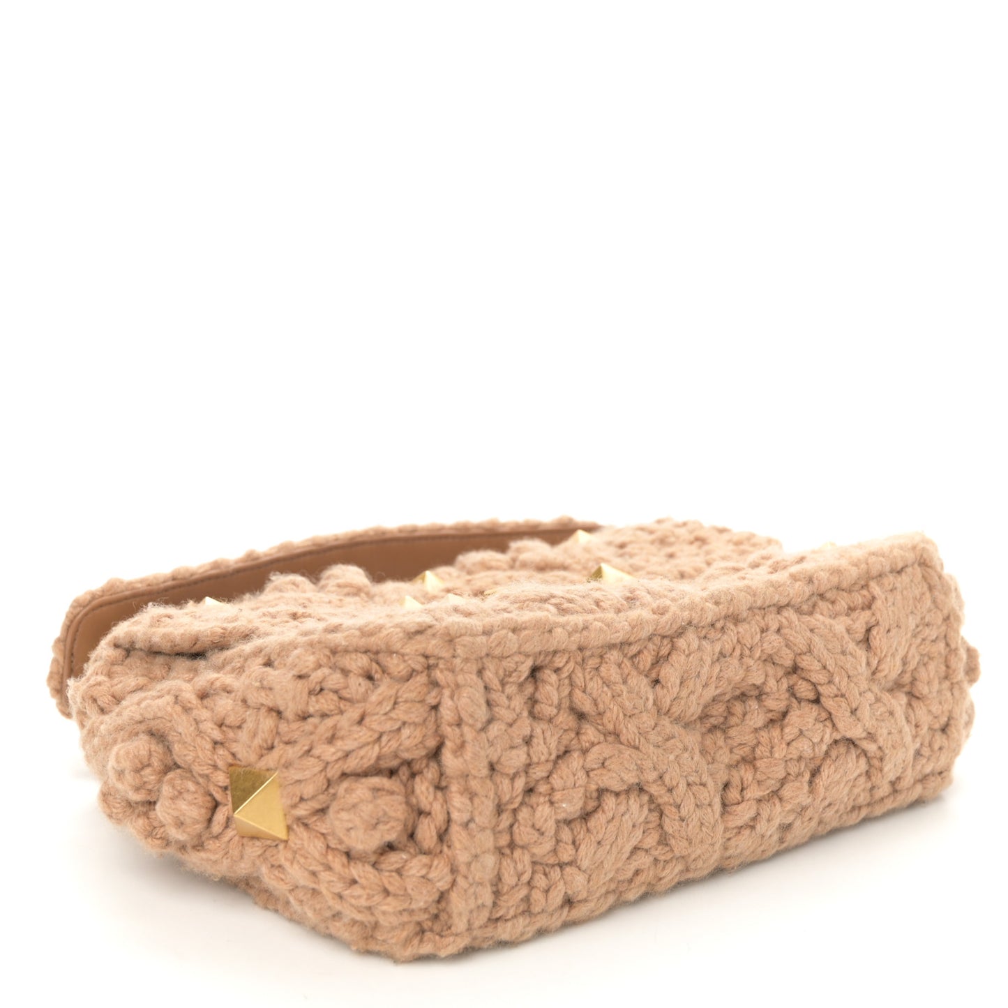 Cashmere Medium Roman Stud Shoulder Bag Brown