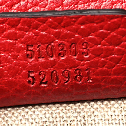 Gucci Dollar Calfskin Interlocking G Shoulder Bag Red 8 of 13