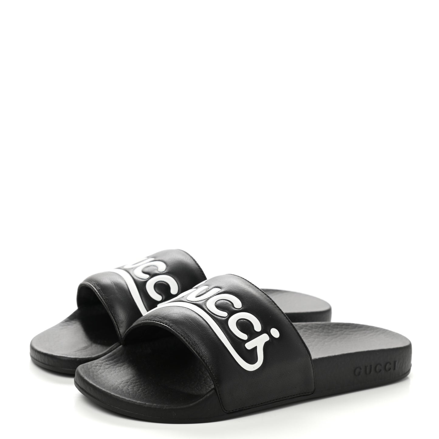 Nappa Cat Logo Womens Pursuit Slide Sandals 37 Black