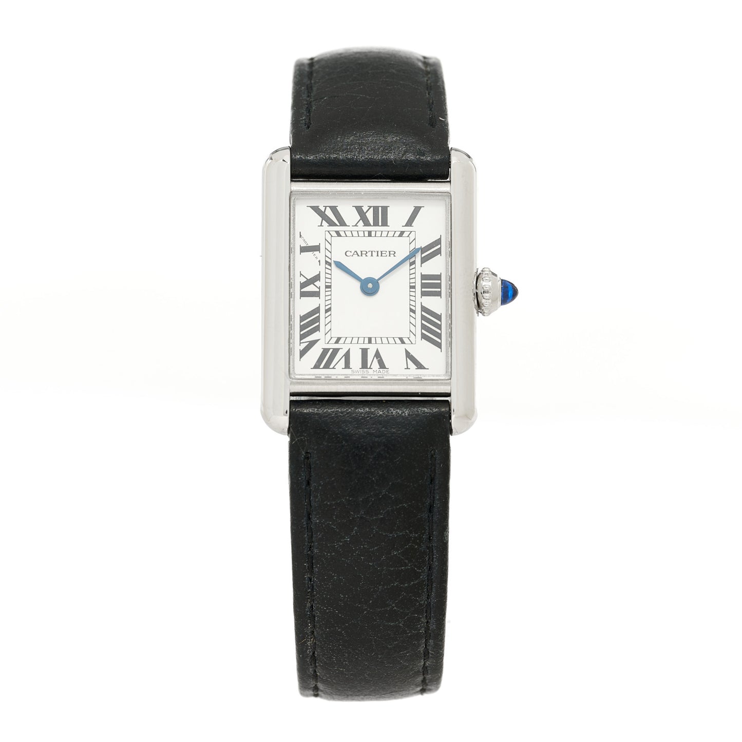 Stainless Steel Calfskin 22mm Must de Cartier Tank Quartz Watch