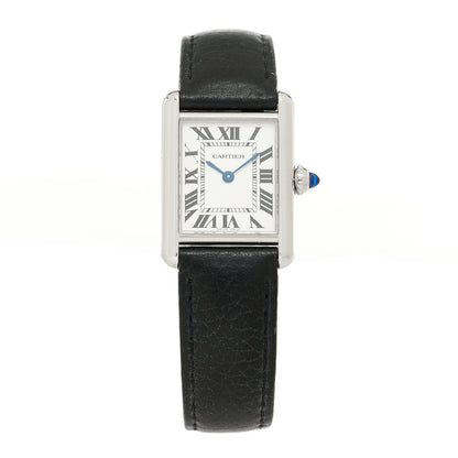 Cartier Stainless Steel Calfskin 22mm Must de Cartier Tank Quartz Watch 1 of 4