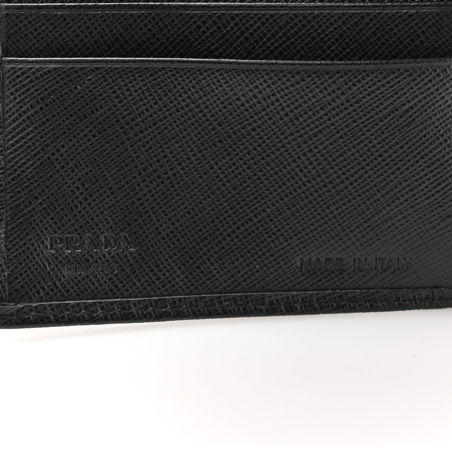 Saffiano Metal Flap Wallet Black
