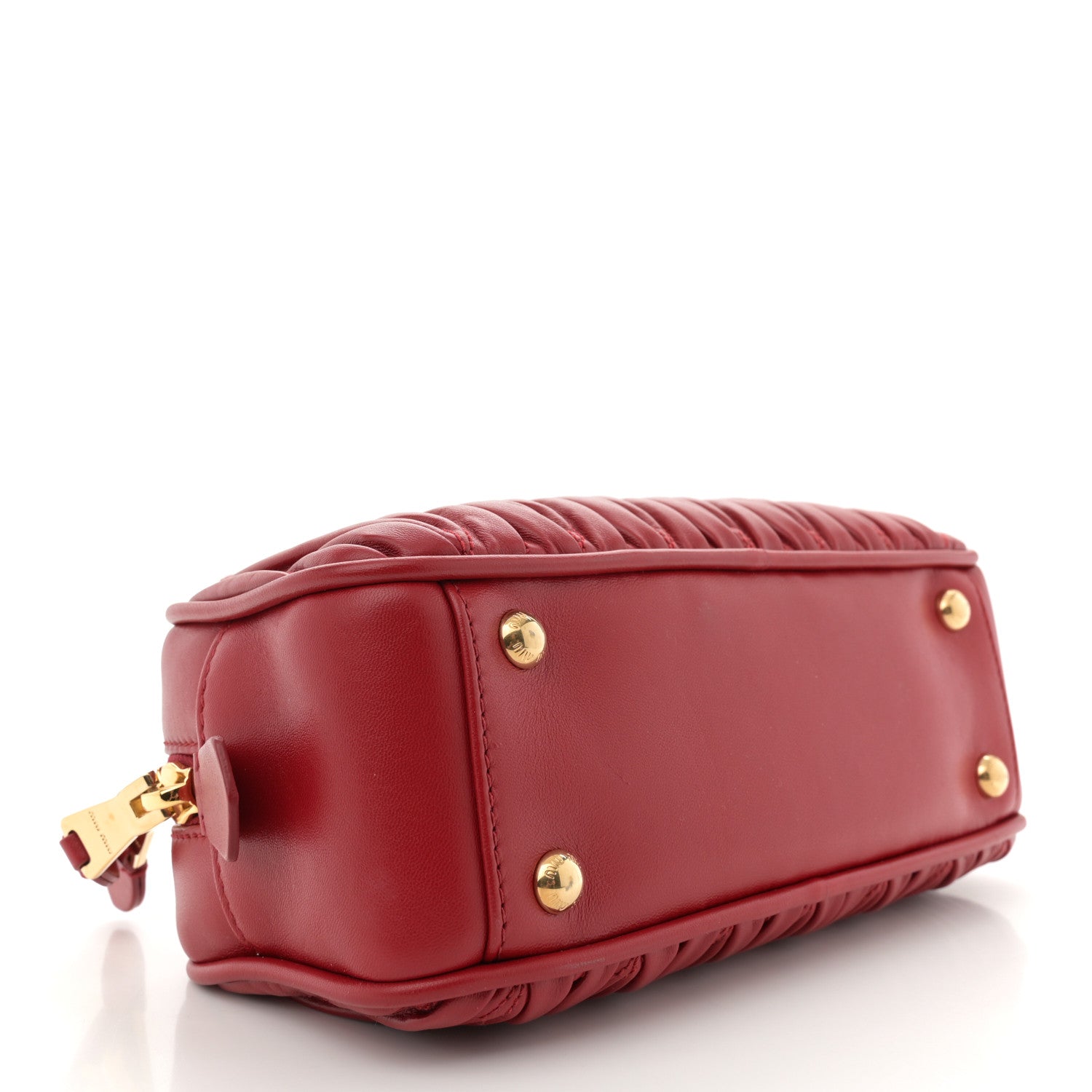 Miu Miu Nappa Matelasse Regular Arcadie Top Handle Bag Rosso 4 of 10