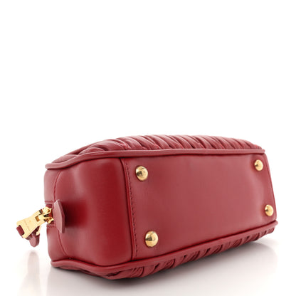 Miu Miu Nappa Matelasse Regular Arcadie Top Handle Bag Rosso 4 of 10