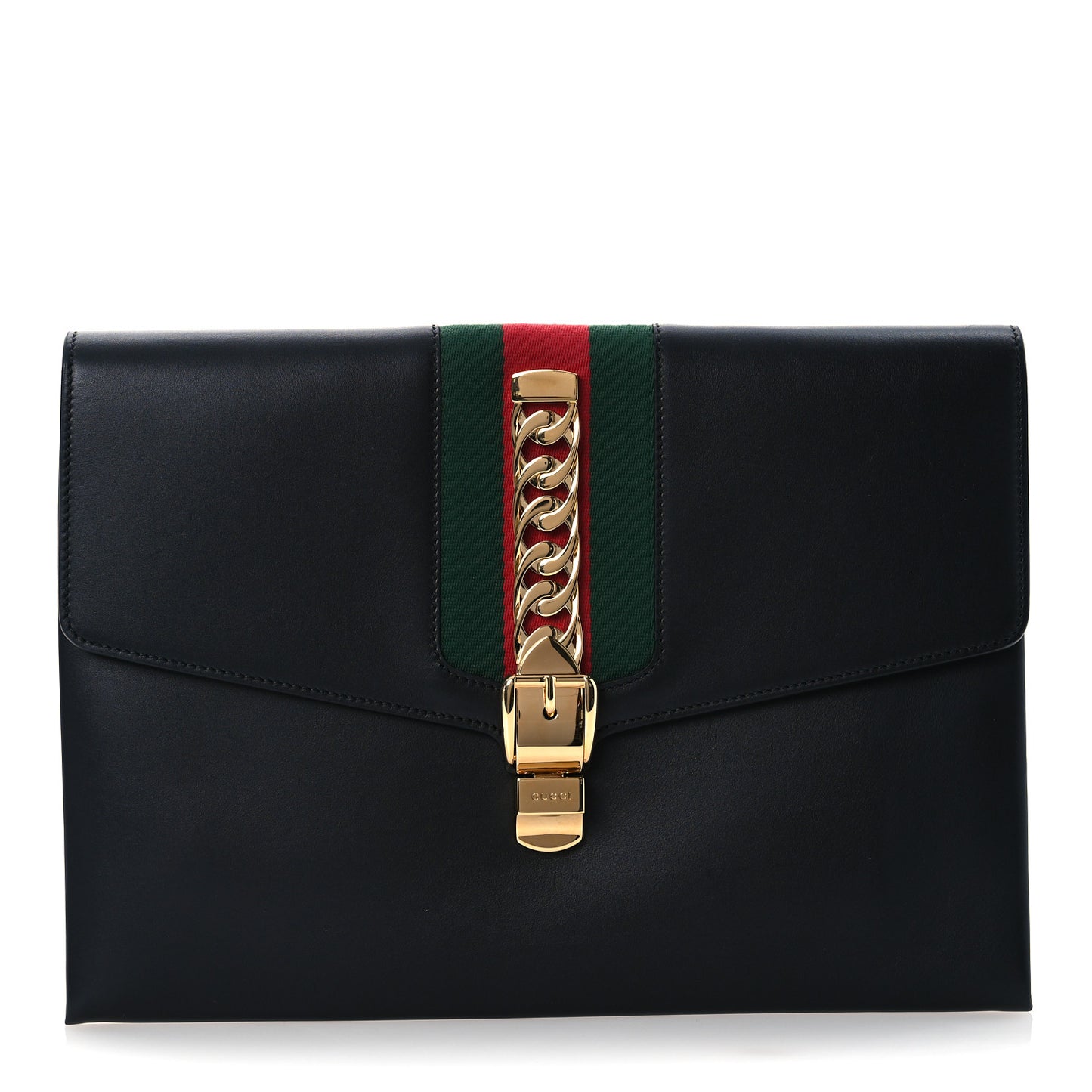 Calfskin Maxi Sylvie Clutch Black