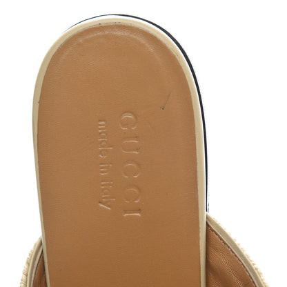 Gucci Raffia Mens Princetown Slippers 11 Naturale Sand Storm 6 of 8