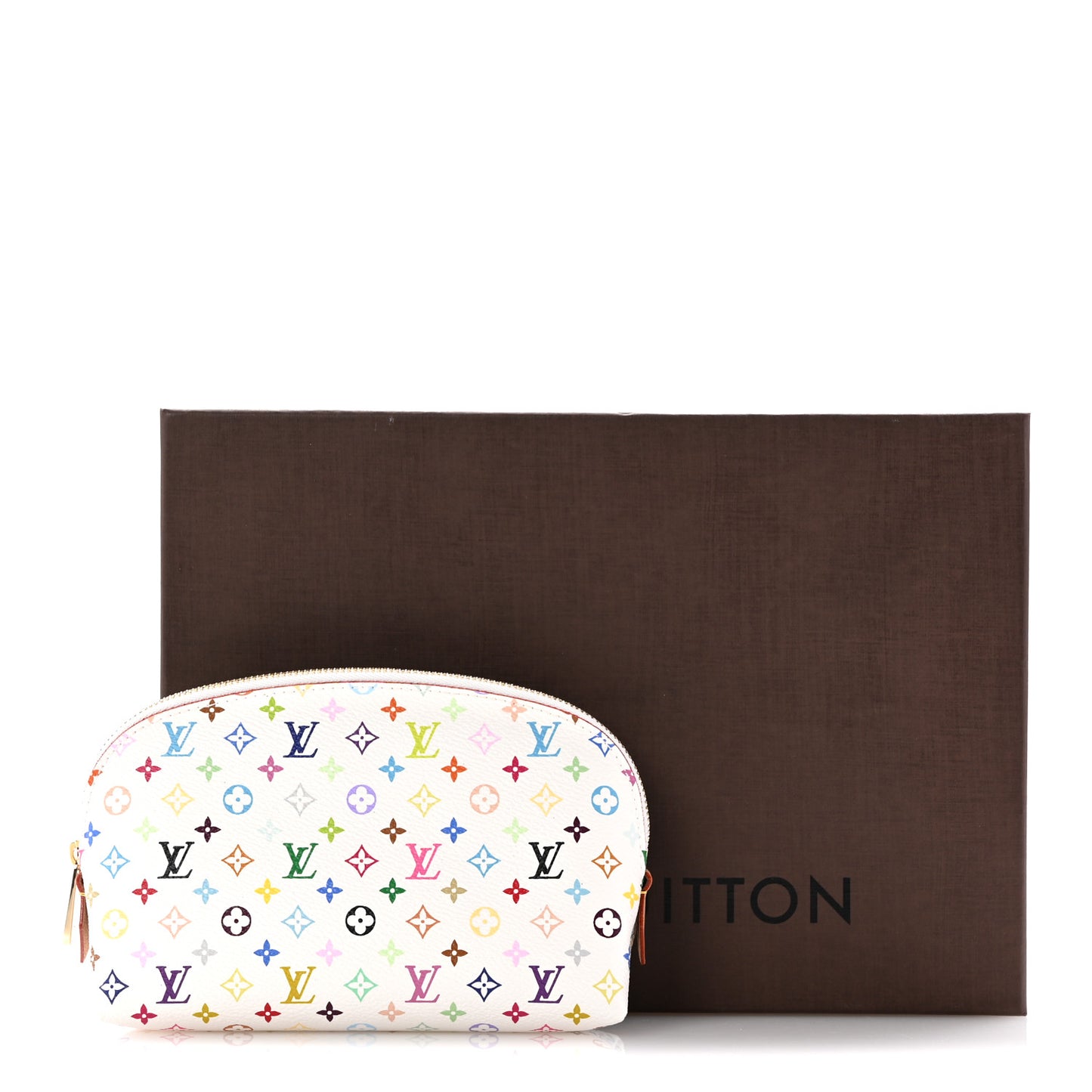 Monogram Multicolor Cosmetic Pouch White Litchi