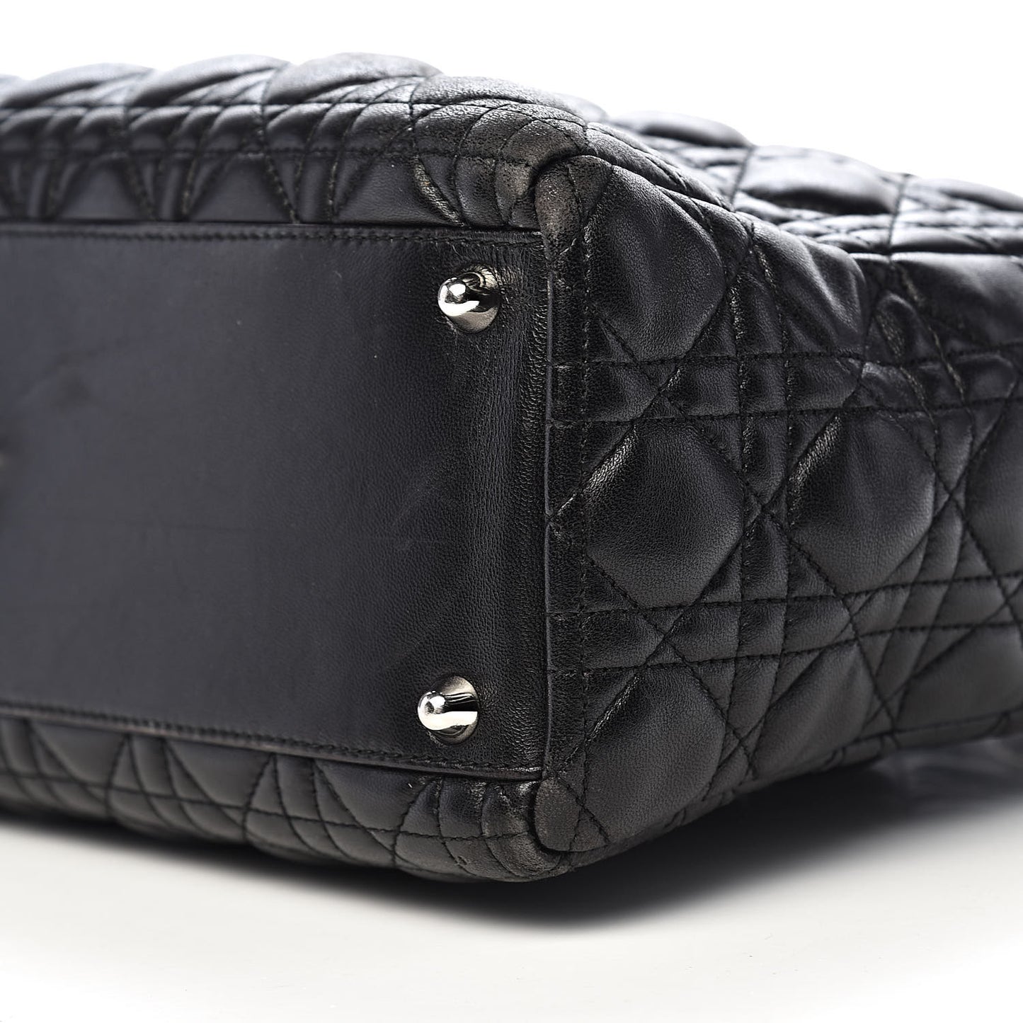 Lambskin Cannage Large Lady Dior Black