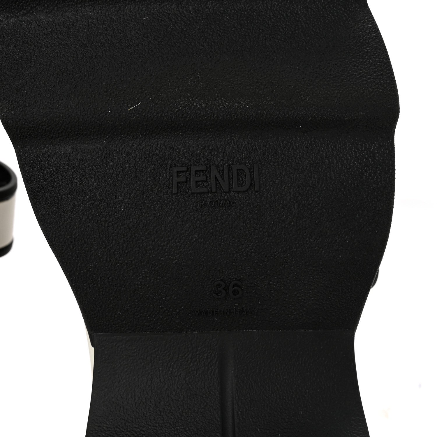 Fendi Stretch Yarn FF Stiff Band Rockoko Sneakers 36 Black White Tobacco 7 of 9