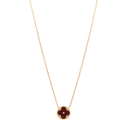 Louis Vuitton 18K Yellow Gold Carnelian Blossom Sun Pendant Necklace 1 of 5