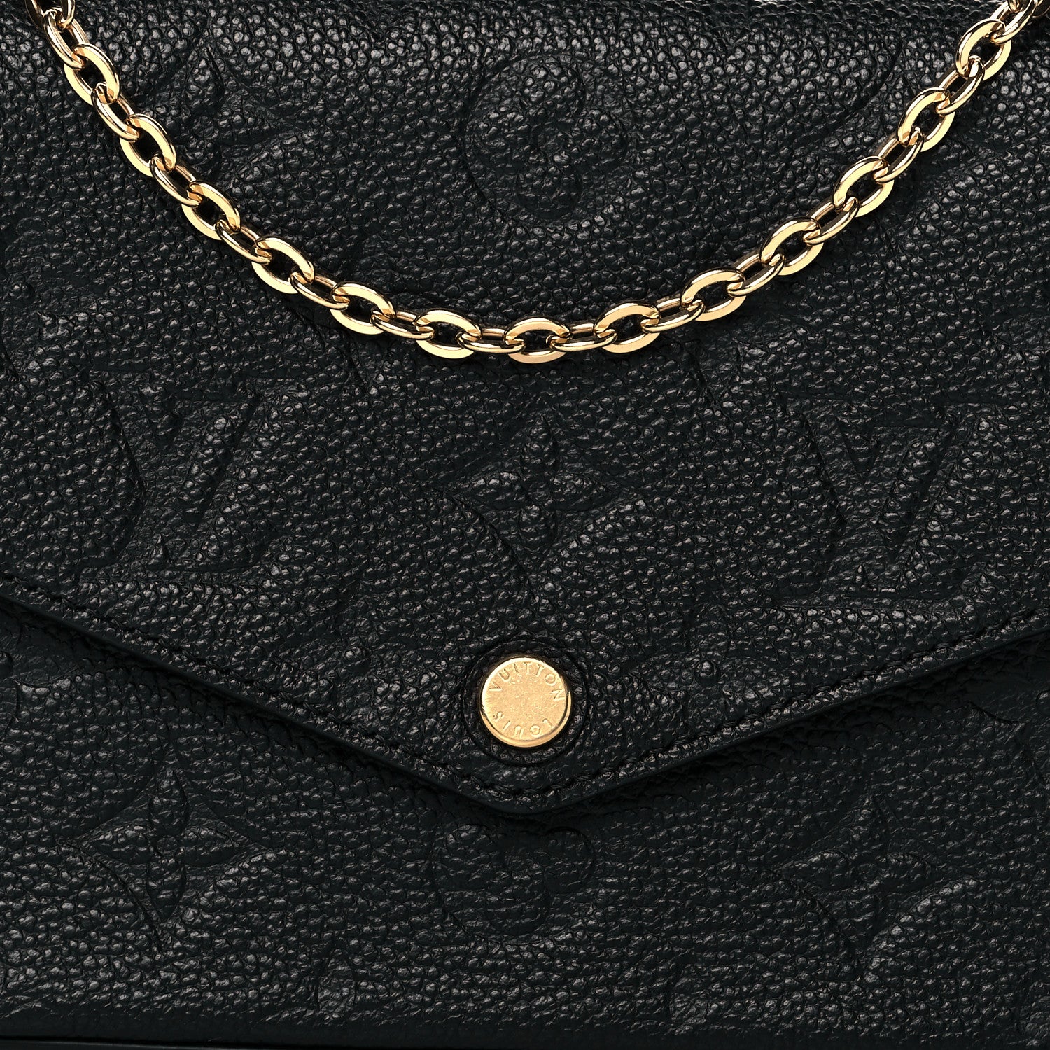 Louis Vuitton Empreinte Pochette Felicie Chain Wallet Black 8 of 10