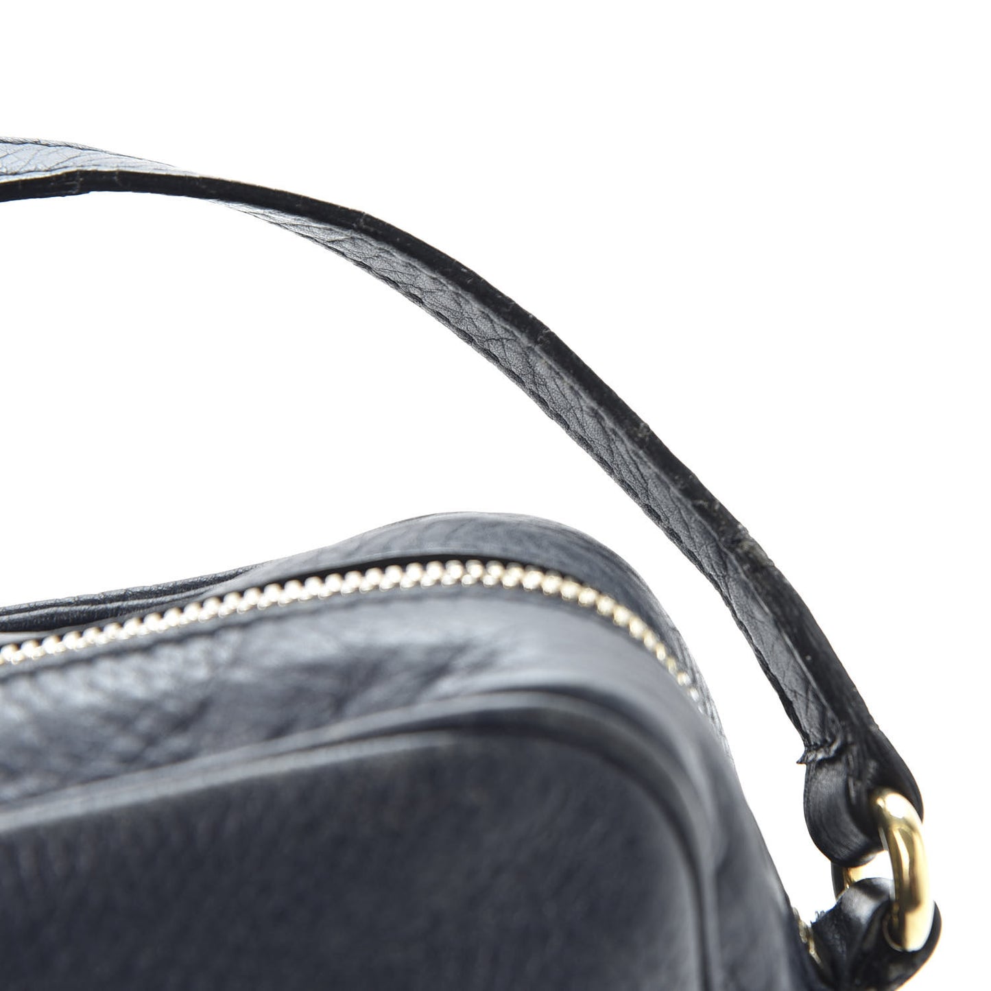 Pebbled Calfskin Small Soho Disco Bag Blue