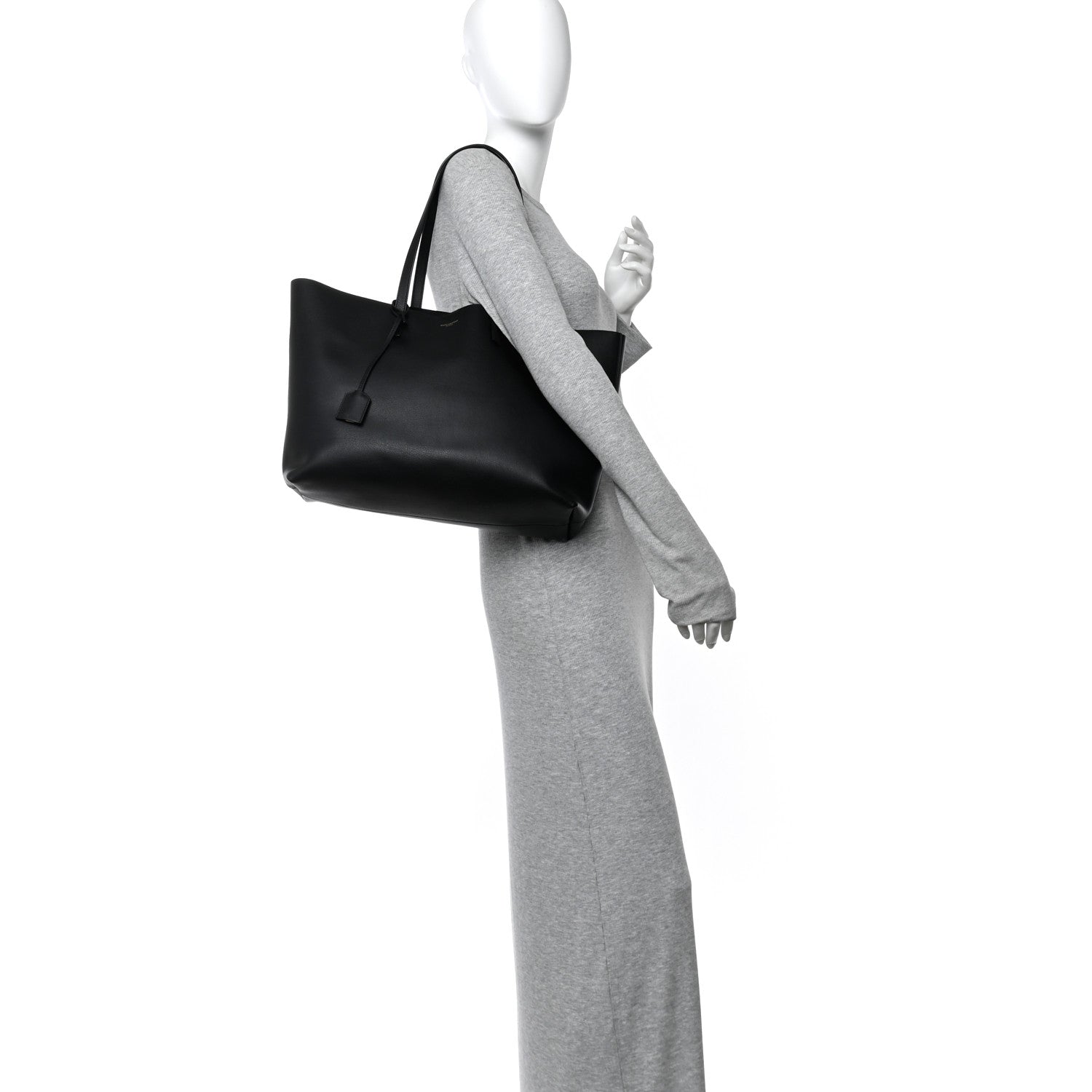 Saint Laurent Calfskin Large Shopping Tote Black 2 of 11