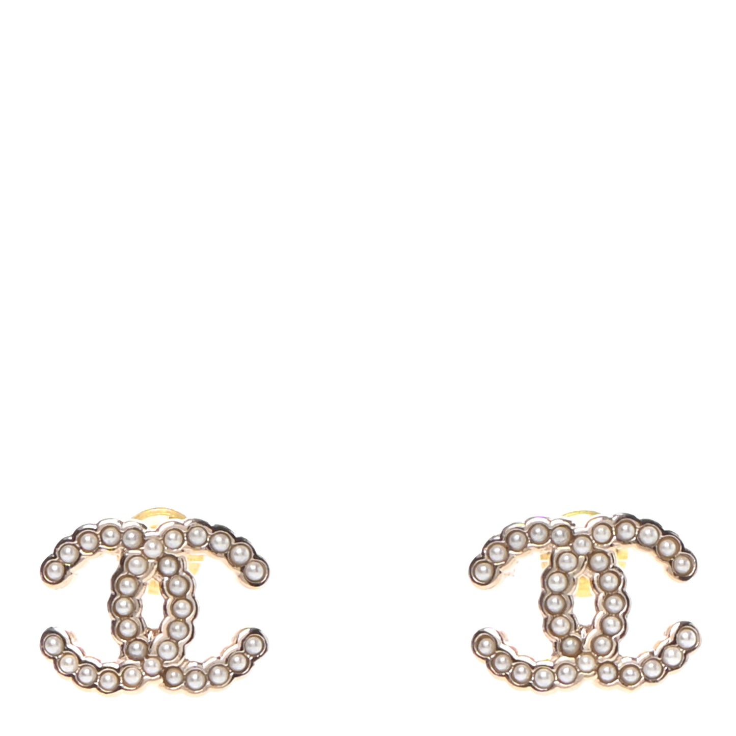 Pearl CC Earrings Gold