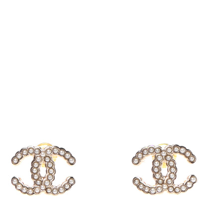 Chanel Pearl CC Earrings Gold 1 of 4