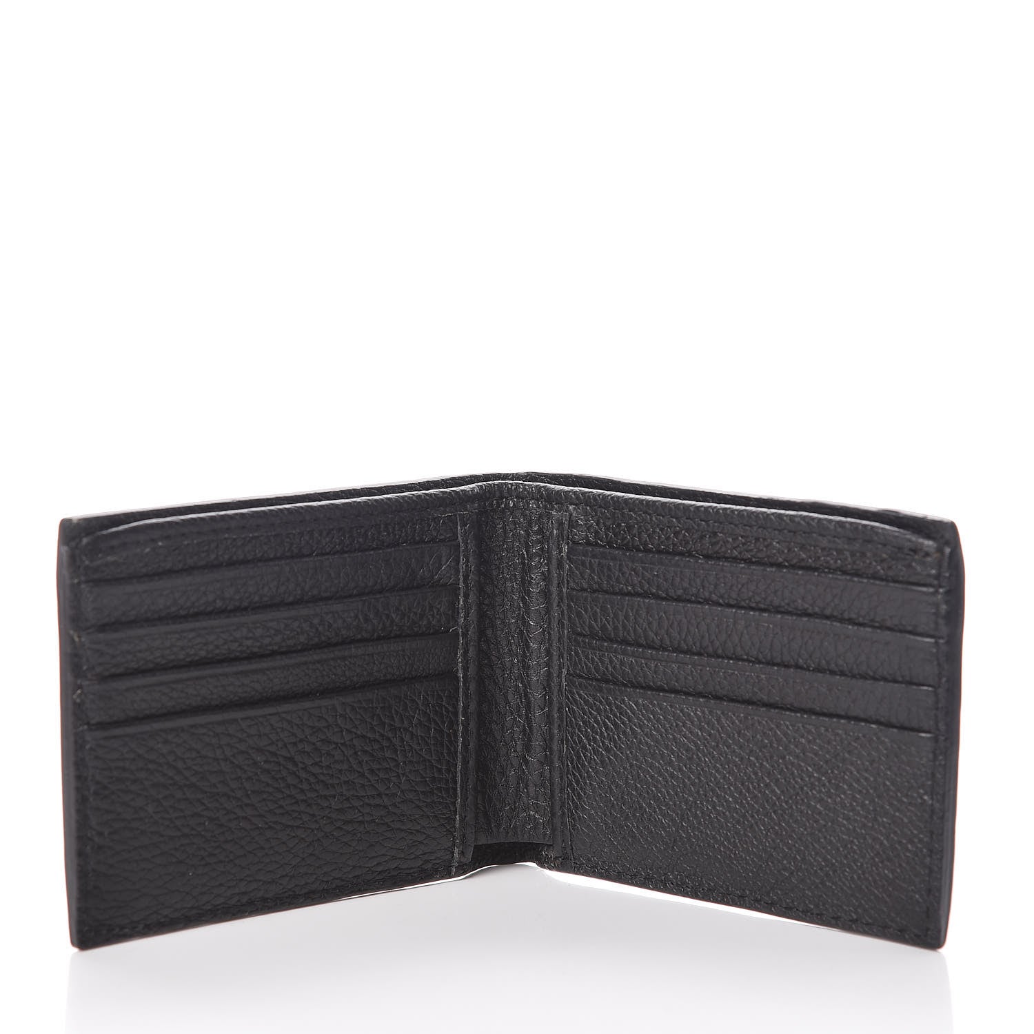 Gucci Grained Calfskin Web Bi-Fold Wallet Black 5 of 6