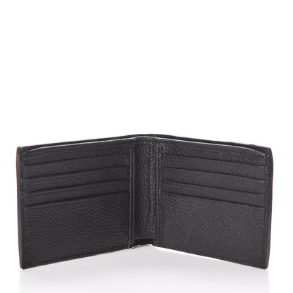 Gucci Grained Calfskin Web Bi-Fold Wallet Black 5 of 6