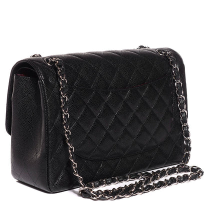 Chanel Caviar Quilted Jumbo Double Flap Black 3 of 8