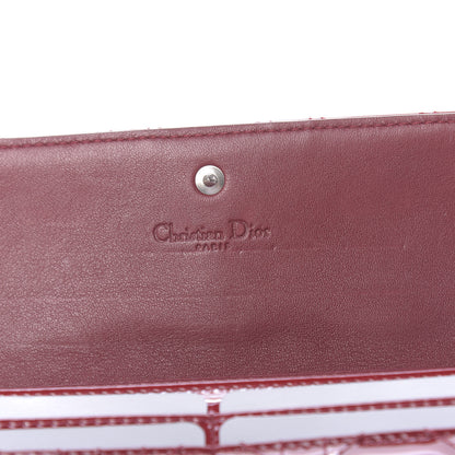 Christian Dior Patent Cannage Lady Dior Rendezvous Wallet On Chain Red 6 of 10