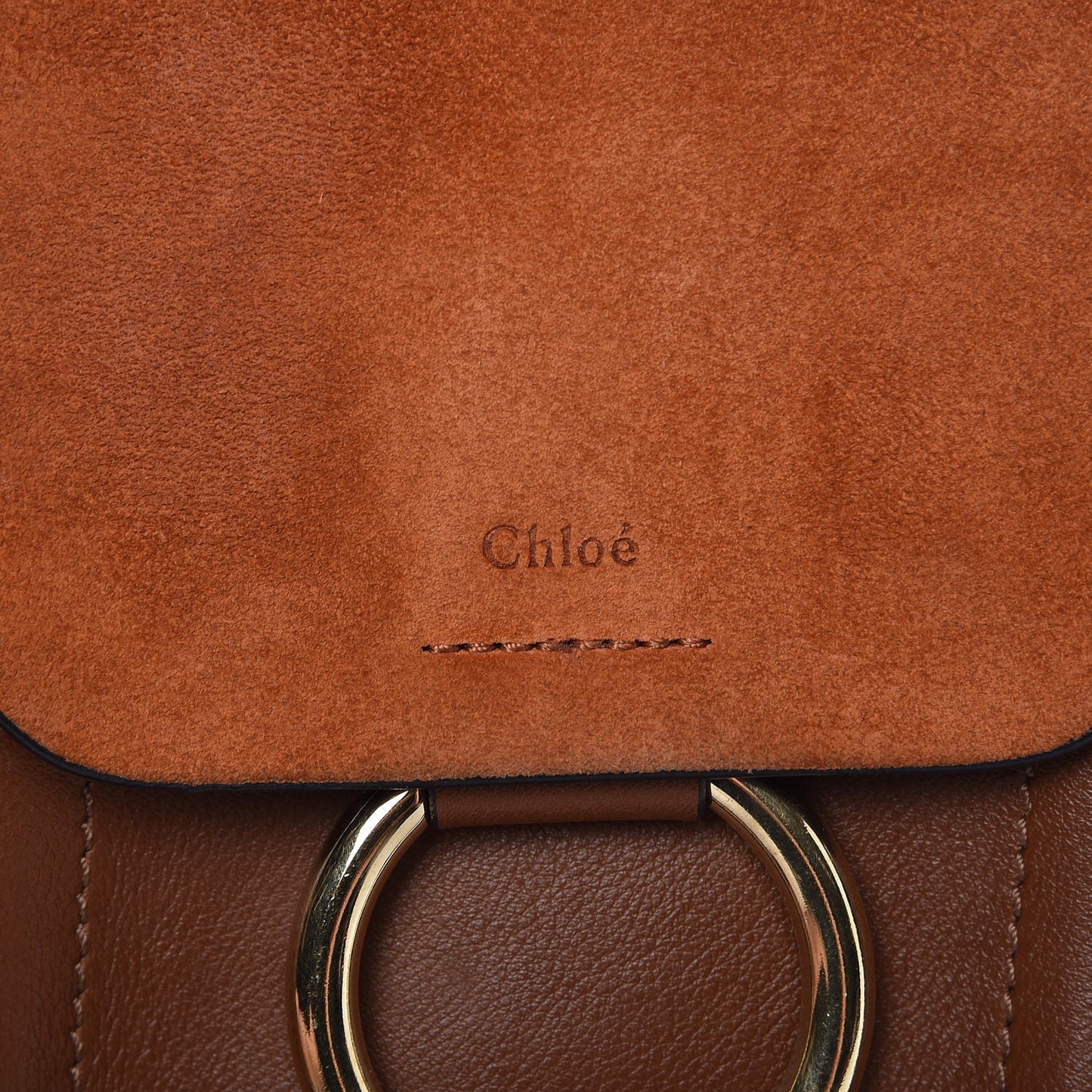Suede Calfskin Mini Faye Backpack Tan
