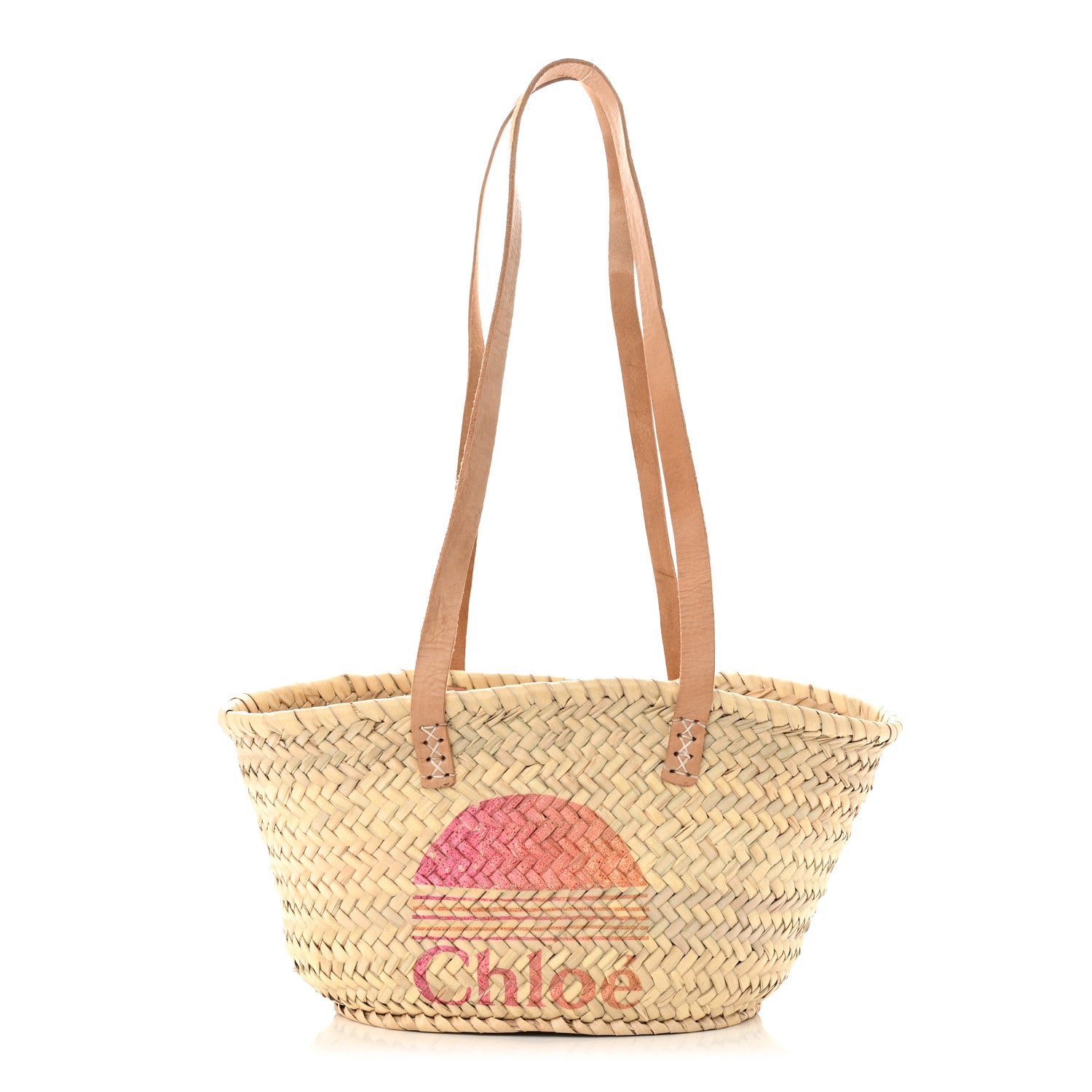 Chloe Raffia Basket Bag Natural 1 of 10