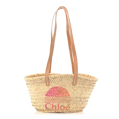 Chloe Raffia Basket Bag Natural 1 of 10