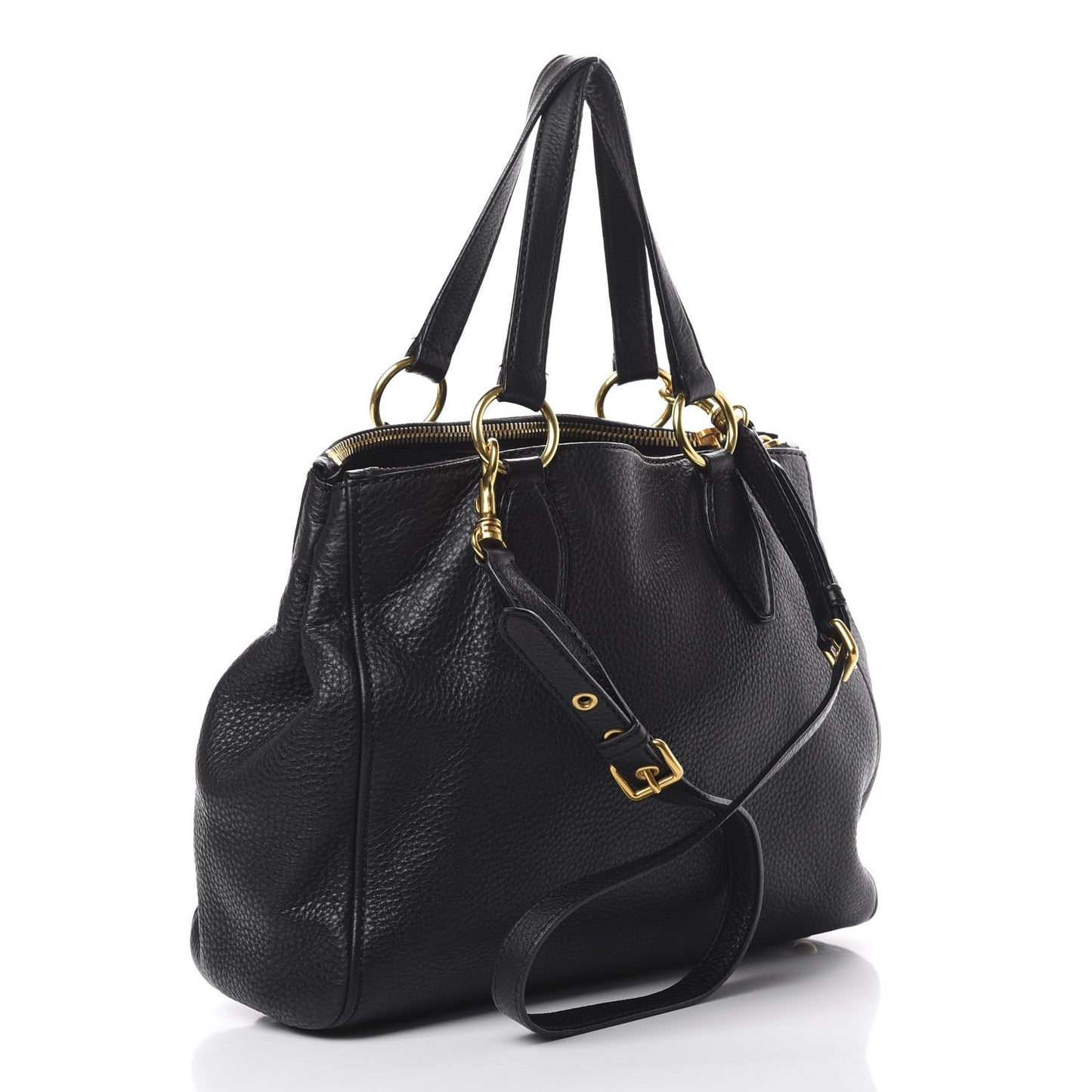 Vitello Daino Tote Black
