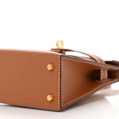 Hermes Epsom Mini Kelly Sellier 20 Gold 10 of 11