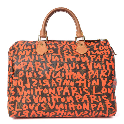 Louis Vuitton Monogram Graffiti Speedy 30 Orange 1 of 17