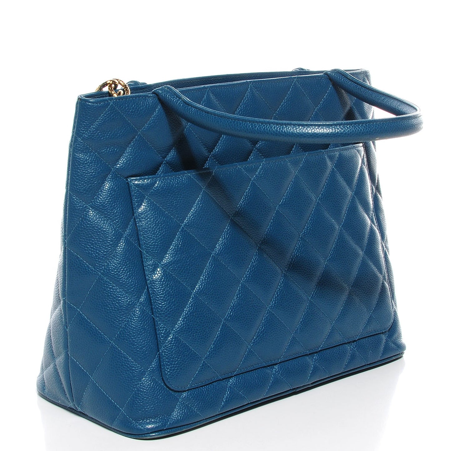 Caviar Medallion Tote Blue