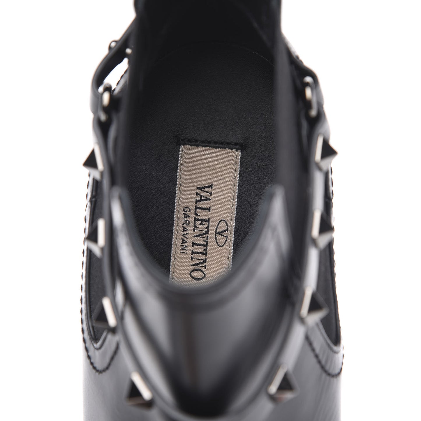 Calfskin Rockstud Chelsea 85mm Ankle Boots 39 Black