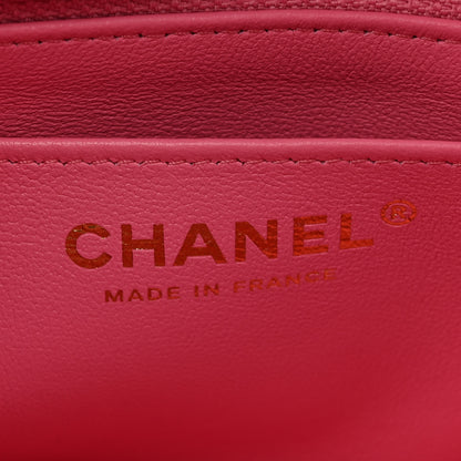 Chanel Tweed Quilted Mini Rectangular Flap Pink Multicolor 6 of 11
