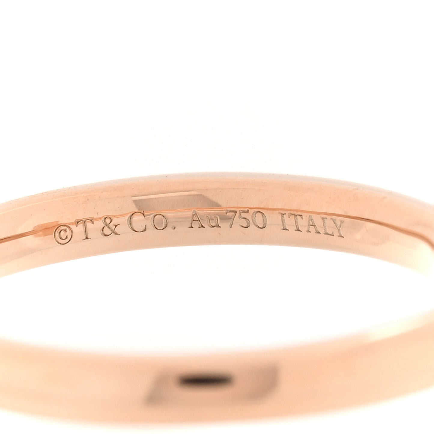 18K Rose Gold Diamond 2.5mm T T1 Ring 54 7