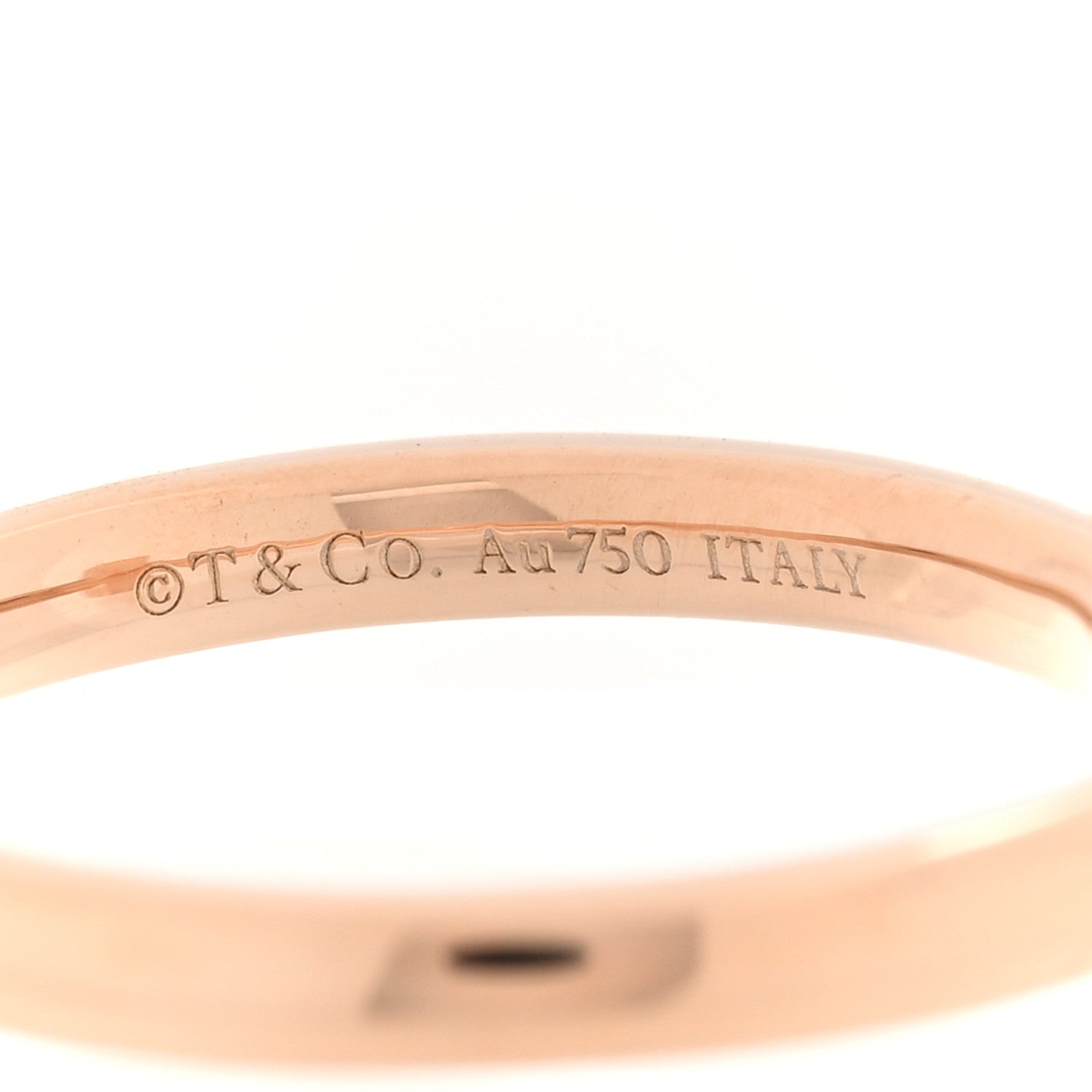 Tiffany 18K Rose Gold Diamond 2.5mm T T1 Ring 54 7 4 of 5
