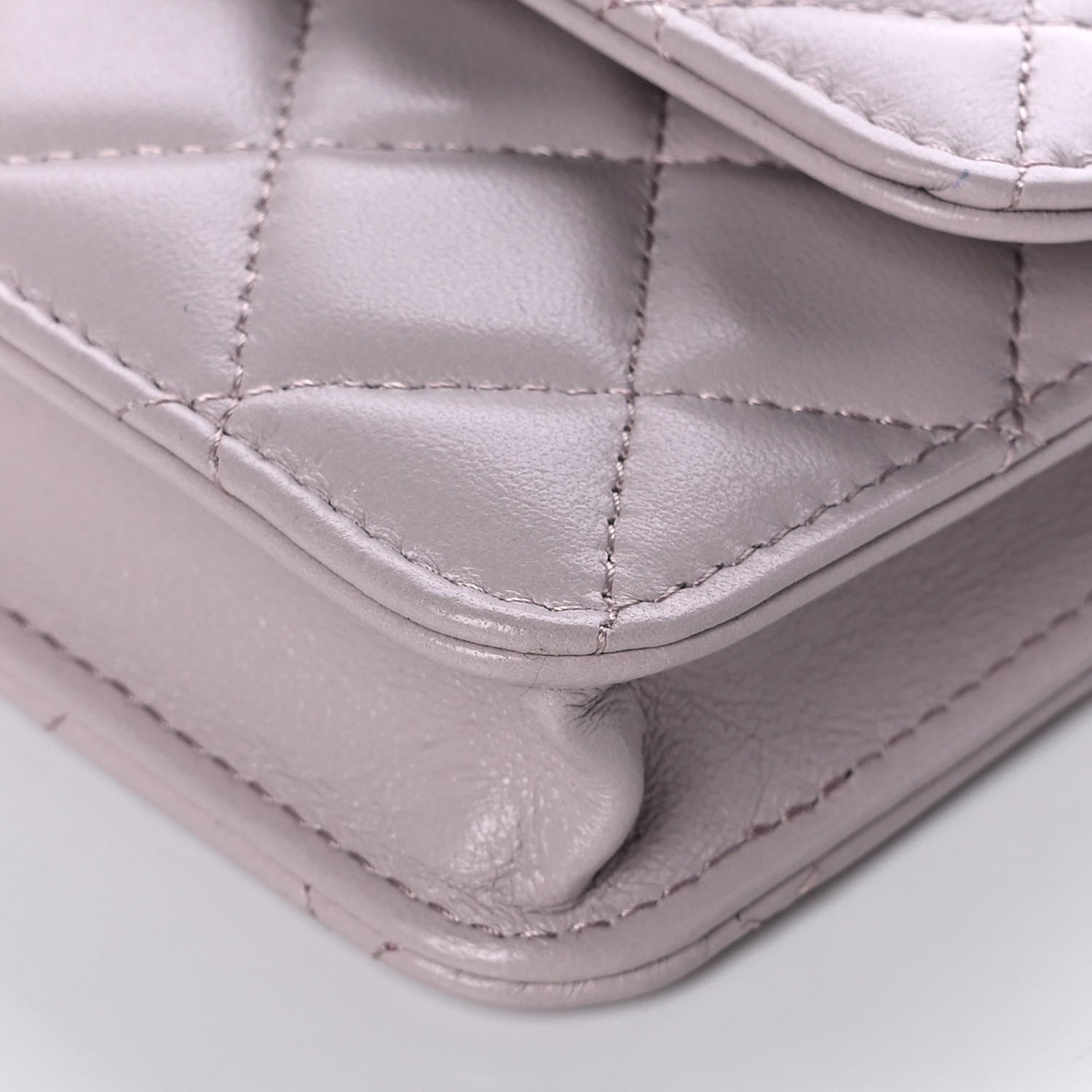 Chanel Lambskin Quilted Pearl Crush Clutch With Chain Light Purple 10 of 11